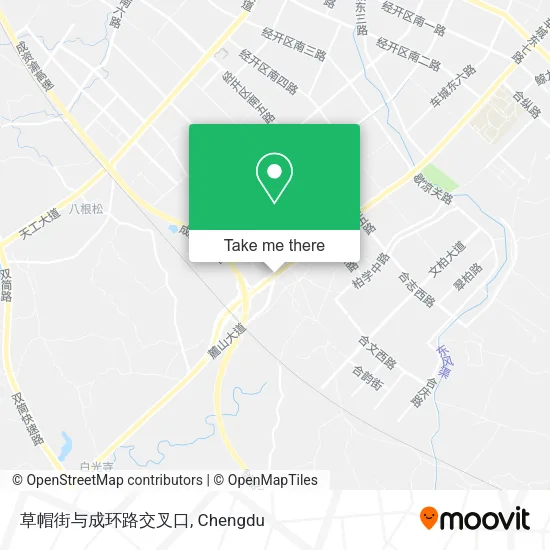 草帽街与成环路交叉口 map