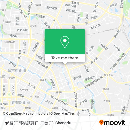 g6路(二环桃蹊路口-二台子) map