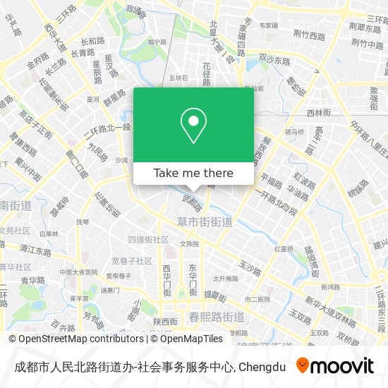 成都市人民北路街道办-社会事务服务中心 map