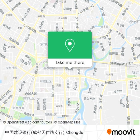 中国建设银行(成都天仁路支行) map