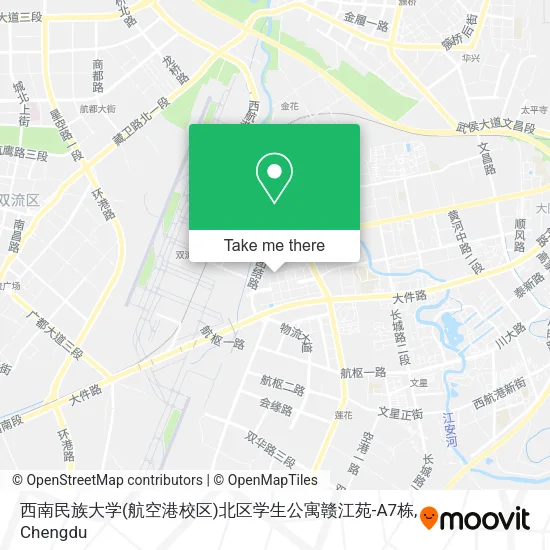 西南民族大学(航空港校区)北区学生公寓赣江苑-A7栋 map