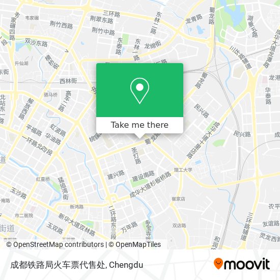 成都铁路局火车票代售处 map