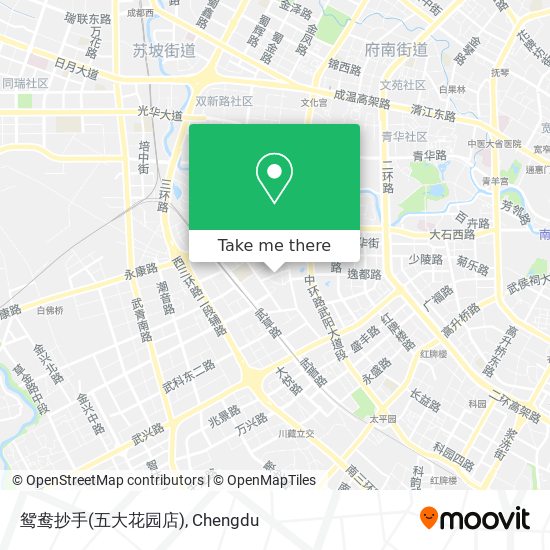 鸳鸯抄手(五大花园店) map