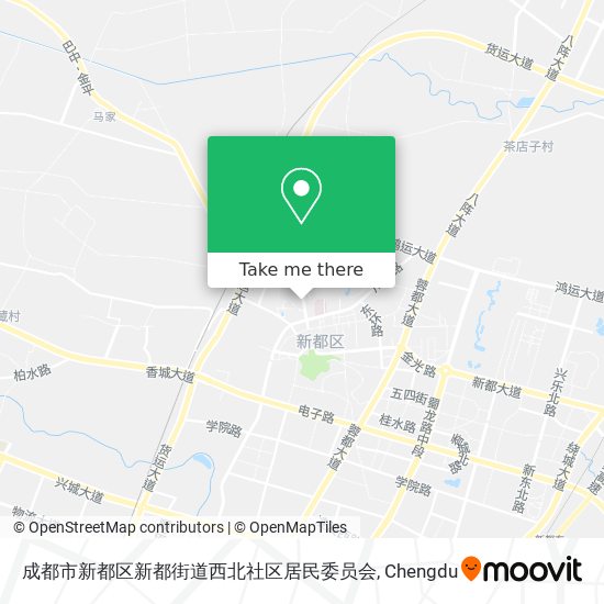 成都市新都区新都街道西北社区居民委员会 map