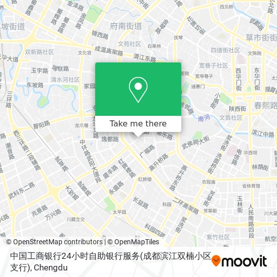 中国工商银行24小时自助银行服务(成都滨江双楠小区支行) map