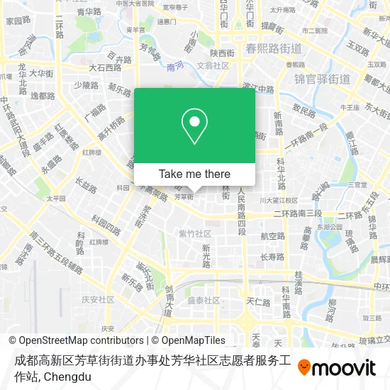 成都高新区芳草街街道办事处芳华社区志愿者服务工作站 map