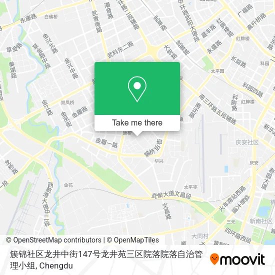 簇锦社区龙井中街147号龙井苑三区院落院落自治管理小组 map