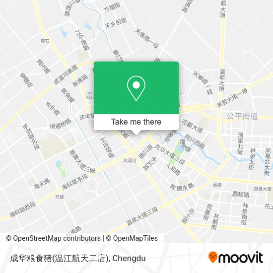 成华粮食猪(温江航天二店) map