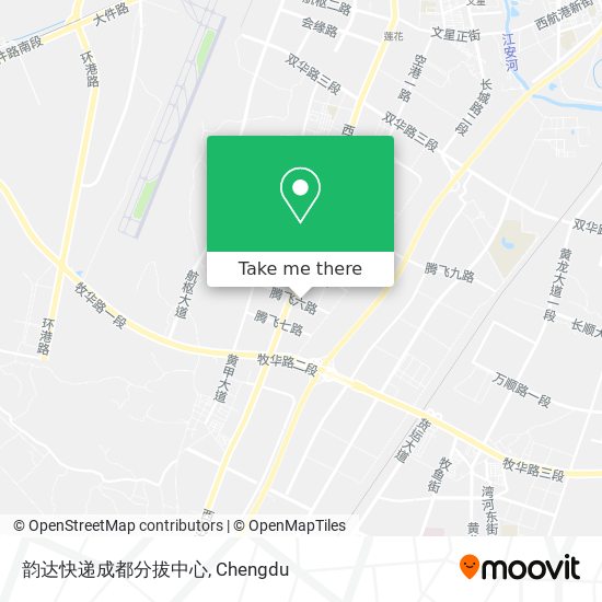 韵达快递成都分拔中心 map