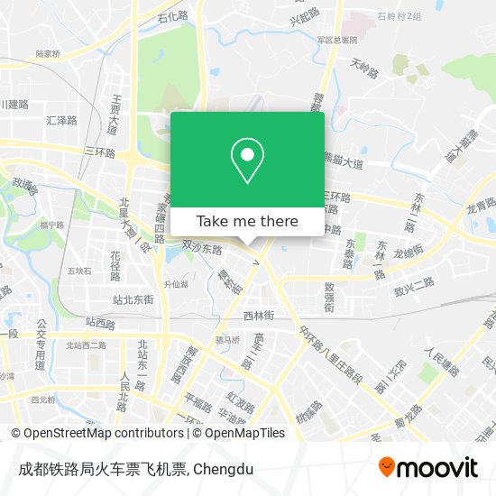 成都铁路局火车票飞机票 map