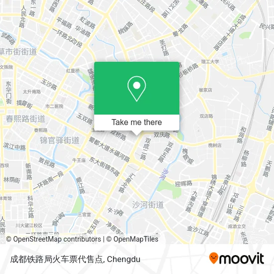 成都铁路局火车票代售点 map