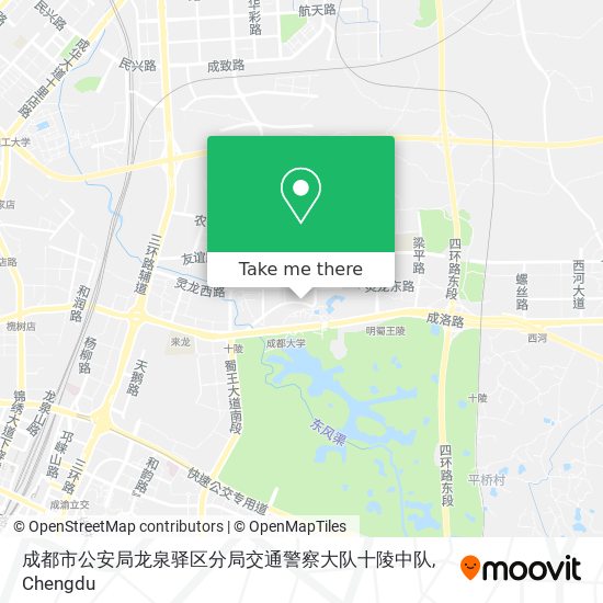 How To Get To 成都市公安局龙泉驿区分局交通警察大队十陵中队in 龙泉驿区by Bus Or Metro