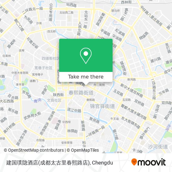 建国璞隐酒店(成都太古里春熙路店) map