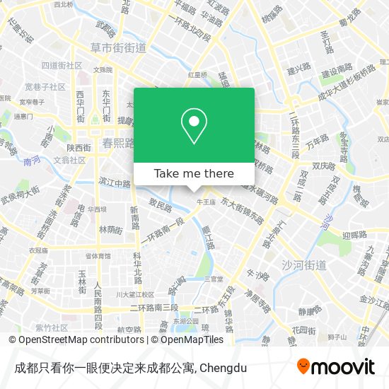 成都只看你一眼便决定来成都公寓 map