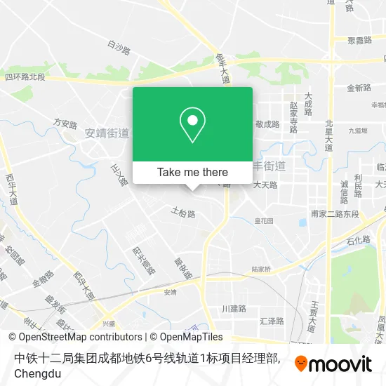 中铁十二局集团成都地铁6号线轨道1标项目经理部 map