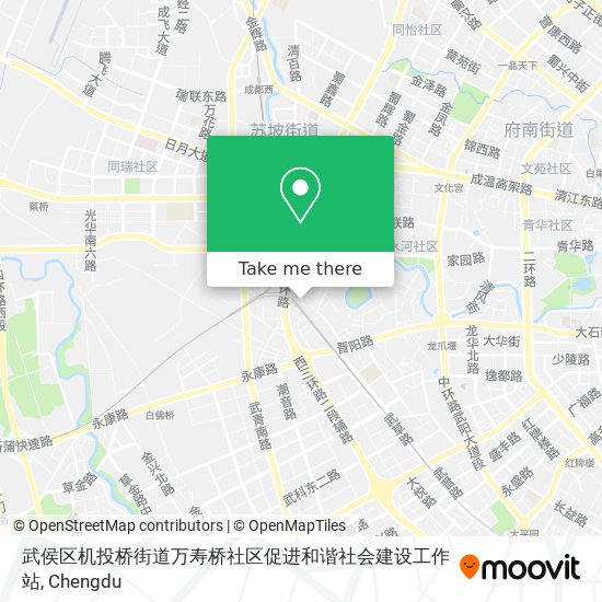 武侯区机投桥街道万寿桥社区促进和谐社会建设工作站 map