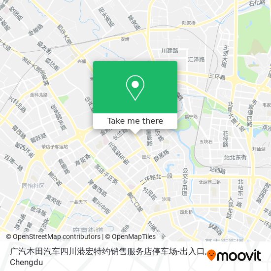 广汽本田汽车四川港宏特约销售服务店停车场-出入口 map