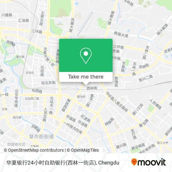华夏银行24小时自助银行(西林一街店) map