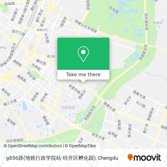 g856路(地铁行政学院站-经开区孵化园) map