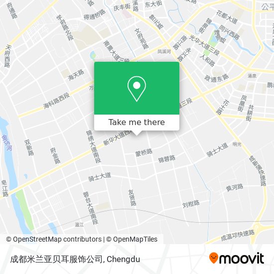 成都米兰亚贝耳服饰公司 map