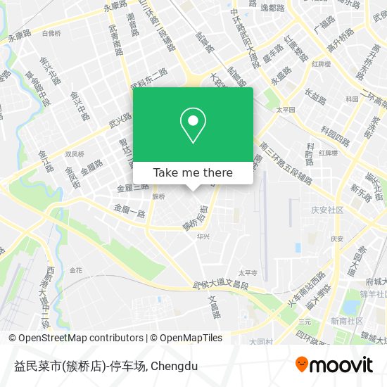 益民菜市(簇桥店)-停车场 map