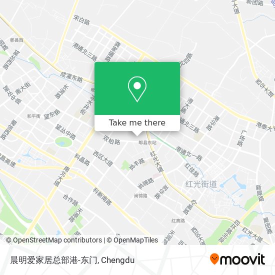 晨明爱家居总部港-东门 map