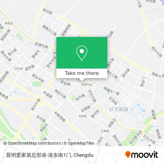 晨明爱家居总部港-港东南1门 map