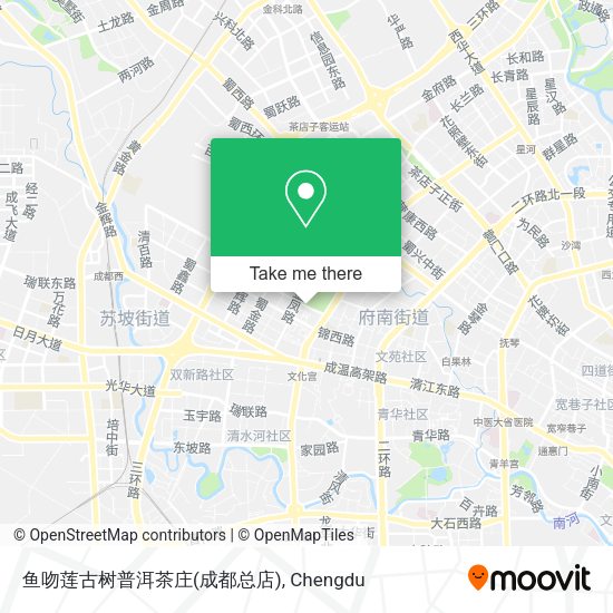 鱼吻莲古树普洱茶庄(成都总店) map