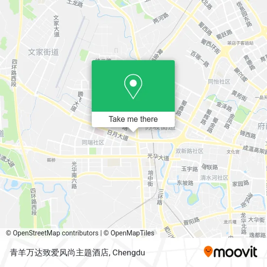 青羊万达致爱风尚主题酒店 map