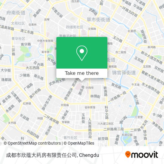 成都市欣蕴大药房有限责任公司 map