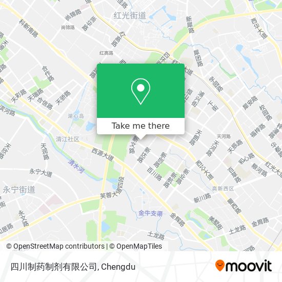 四川制药制剂有限公司 map