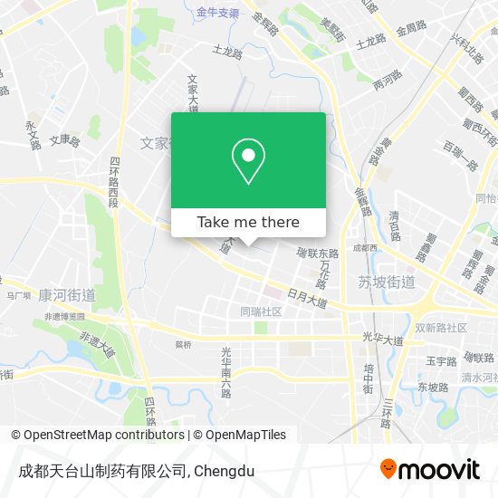 成都天台山制药有限公司 map
