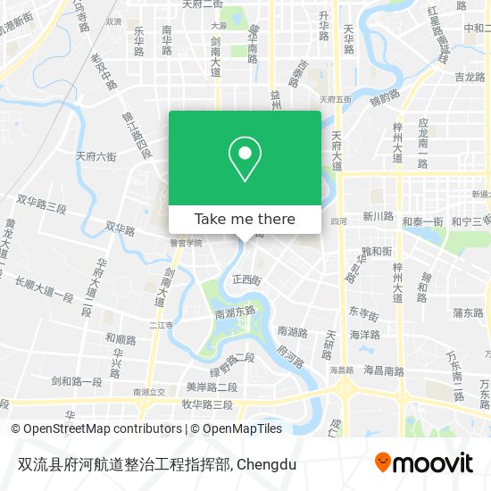 双流县府河航道整治工程指挥部 map