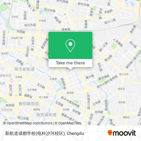 新航道成都学校(电科沙河校区) map