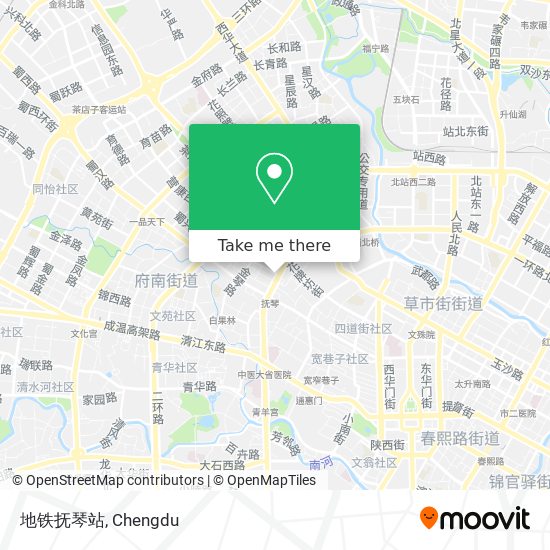 地铁抚琴站 map
