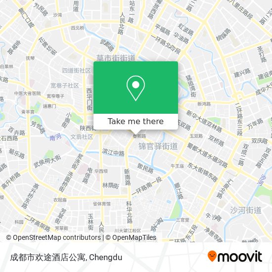成都市欢途酒店公寓 map