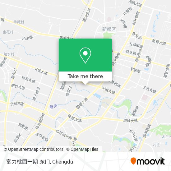 富力桃园一期-东门 map