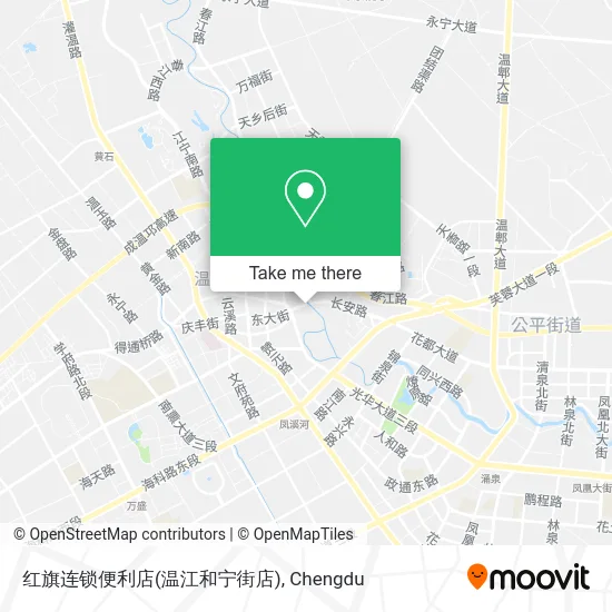 红旗连锁便利店(温江和宁街店) map