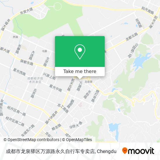 成都市龙泉驿区万源路永久自行车专卖店 map