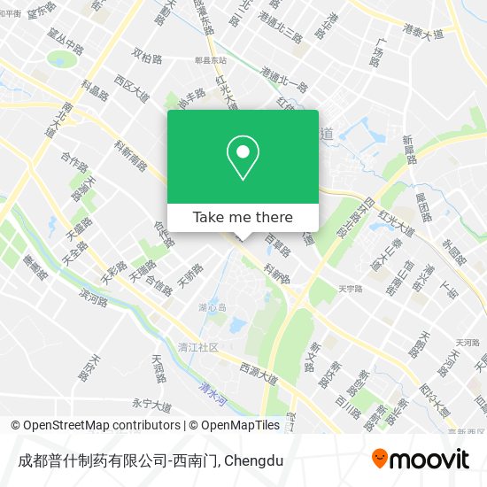 成都普什制药有限公司-西南门 map