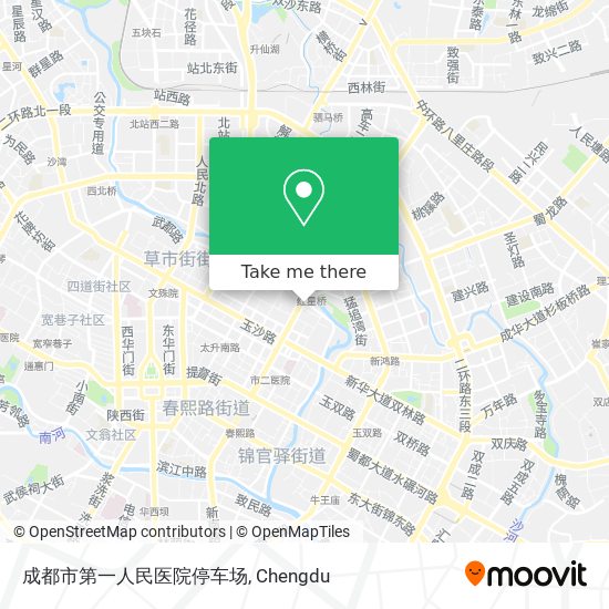 成都市第一人民医院停车场 map