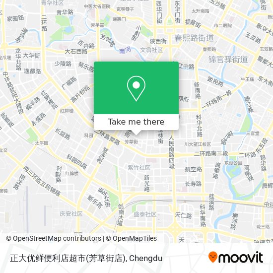 正大优鲜便利店超市(芳草街店) map