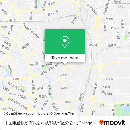 中国电信股份有限公司成都成华区分公司 map