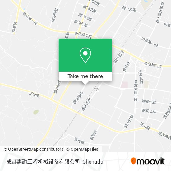 成都惠融工程机械设备有限公司 map