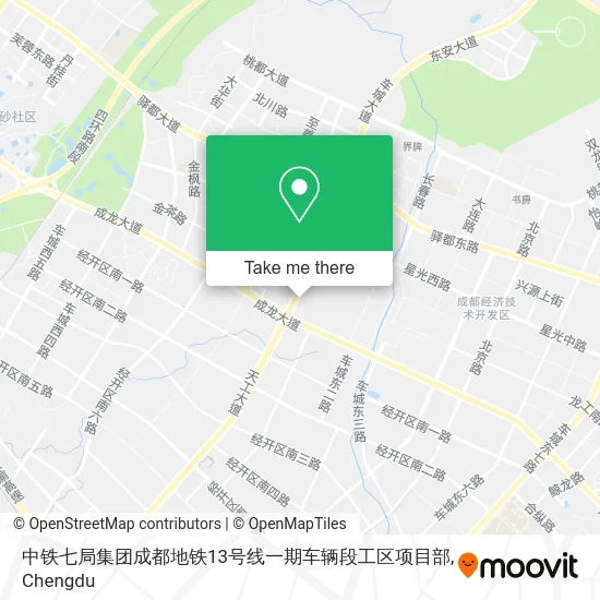 中铁七局集团成都地铁13号线一期车辆段工区项目部 map