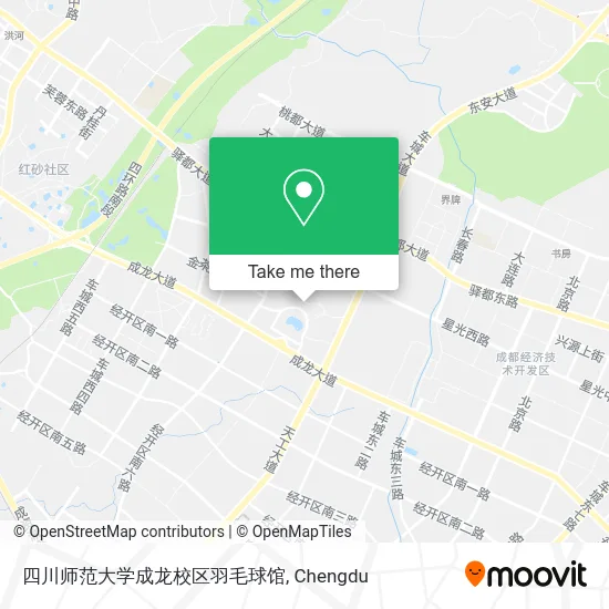四川师范大学成龙校区羽毛球馆 map