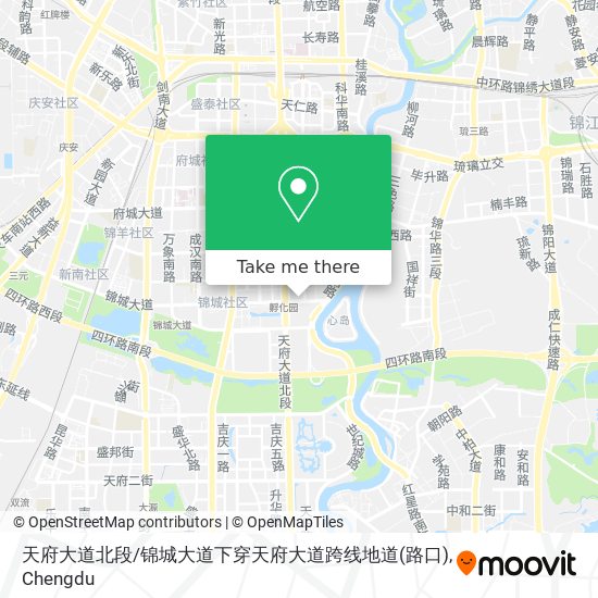 天府大道北段/锦城大道下穿天府大道跨线地道(路口) map