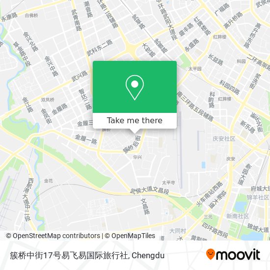 簇桥中街17号易飞易国际旅行社 map