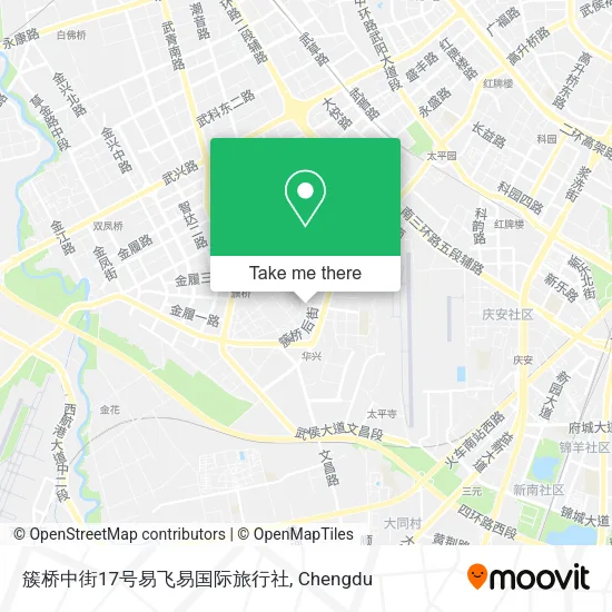 簇桥中街17号易飞易国际旅行社 map