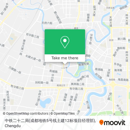 中铁二十二局(成都地铁5号线土建12标项目经理部) map